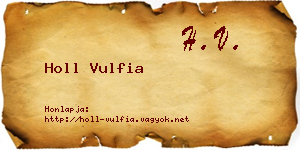 Holl Vulfia névjegykártya